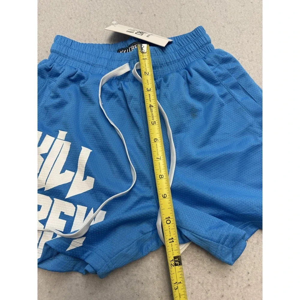 Kill Crew Muay Thai Shorts Mens XS Blue Mesh Kill Crew MMXX Training Athletic